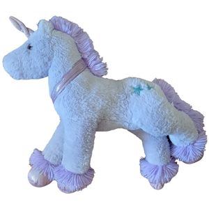 Dan Dee Large Purple Lilac Unicorn Plush Furry Sparkle Star 22" Floppy Toy Doll
